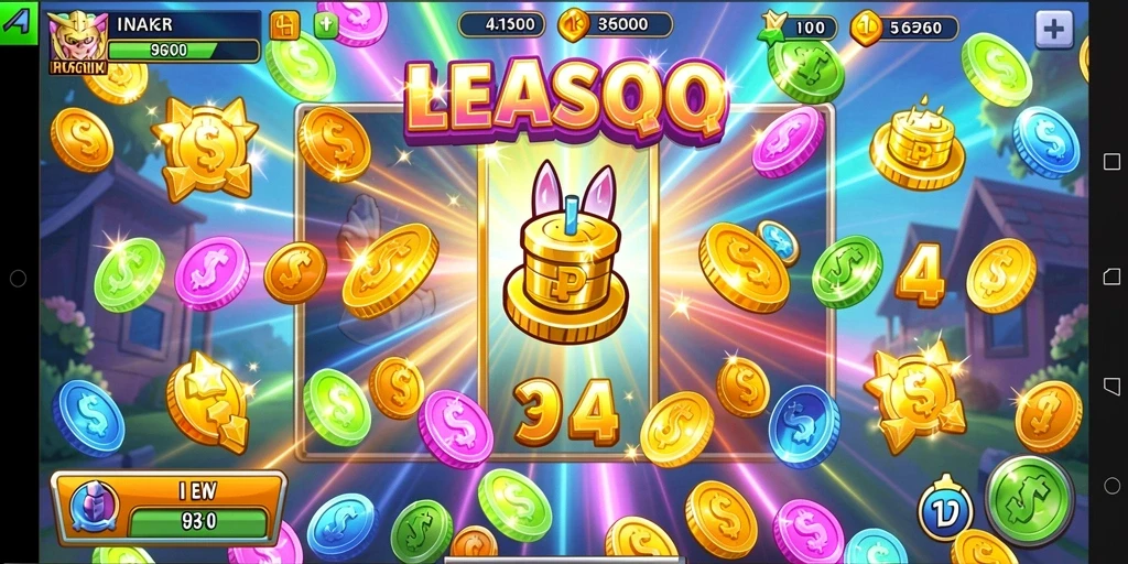 Screenshot yang menunjukkan grafik permainan slot yang menawan.