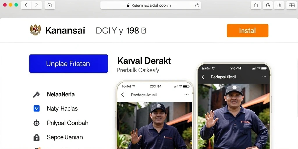 Tampilan antarmuka utama game yang menarik.